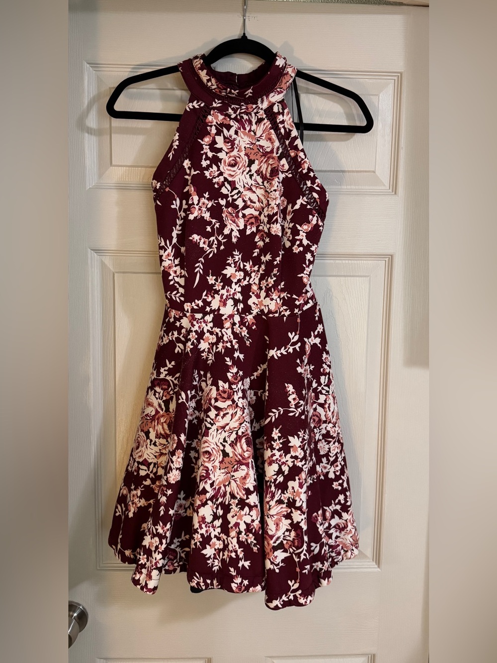 Burgundy Floral Dress